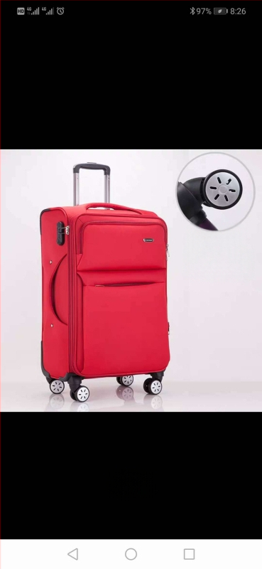 Oxford auduma ceļojumu čemods ar universālajiem riteņiem, ūdensizturīgs, pret zādzībām, atvērums ar rāvējslēdzēju