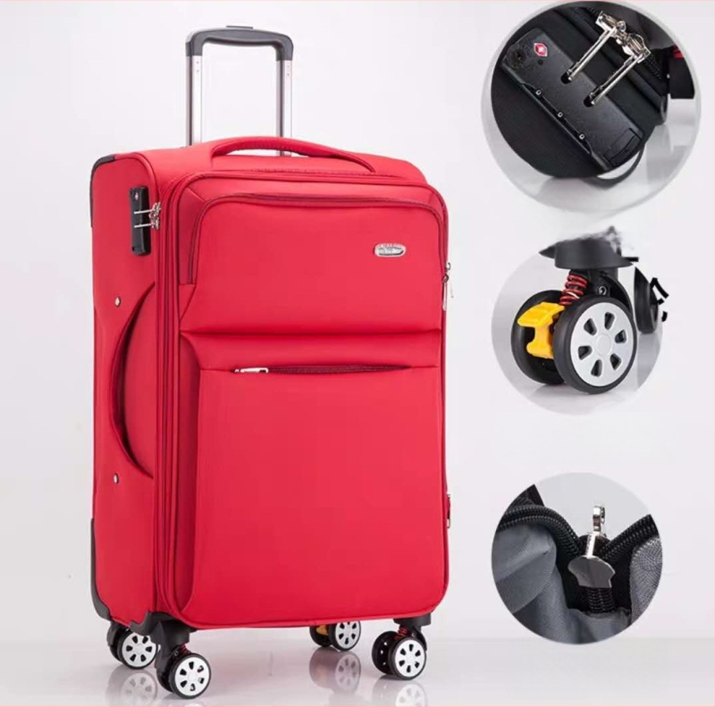 Oxford auduma ceļojumu čemods ar universālajiem riteņiem, ūdensizturīgs, pret zādzībām, atvērums ar rāvējslēdzēju