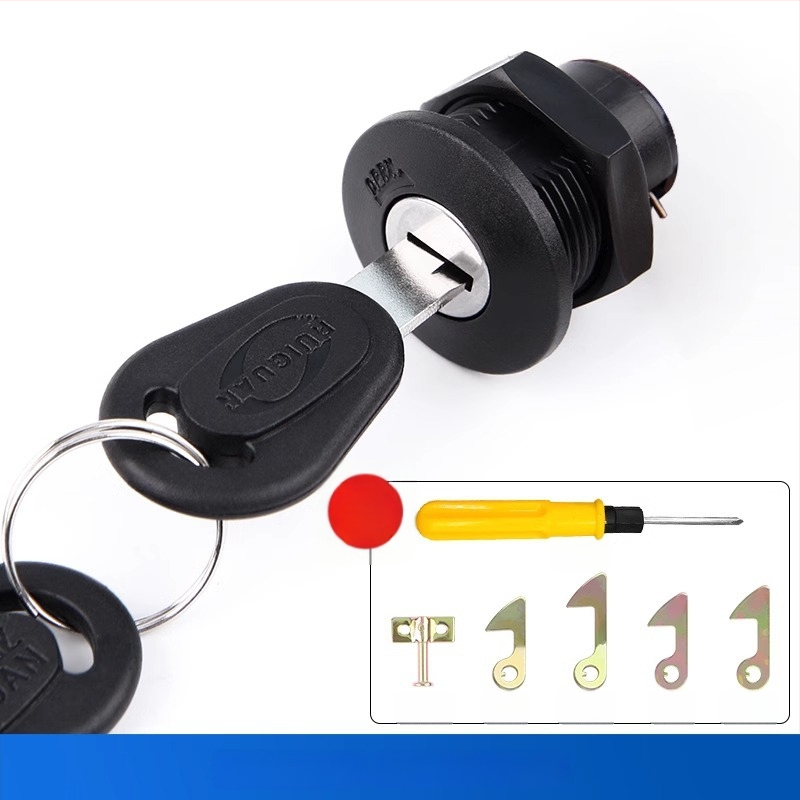 Zámok kufru elektrického vozidla, univerzálny, Materiál: ABS+železo; Model: Iný; Štýl: Moderné a jednoduché