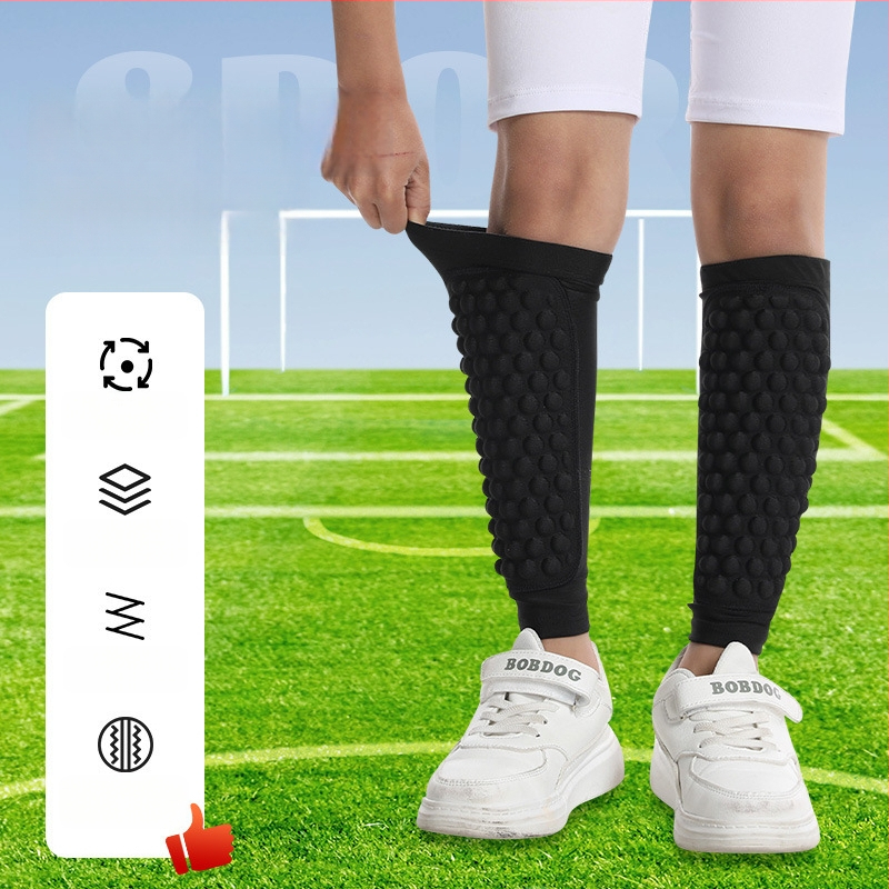 Deti chrániče holene na futbal – Spandex materiál, ochrana holene (Materiál: Spandex; Cieľová skupina: Deti; Ochranná zóna: Holene; Kategória: Ochranný chránič; Vhodné športy: Futbal, Basketbal, Behanie, Rugby, Skateboard)