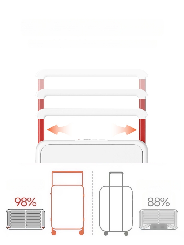 PC ciets korpuss ceļojumu soma ar priekšējā atvēruma dizainu, paplašināms, universālie riteņi, TSA kombinētā slēdzene