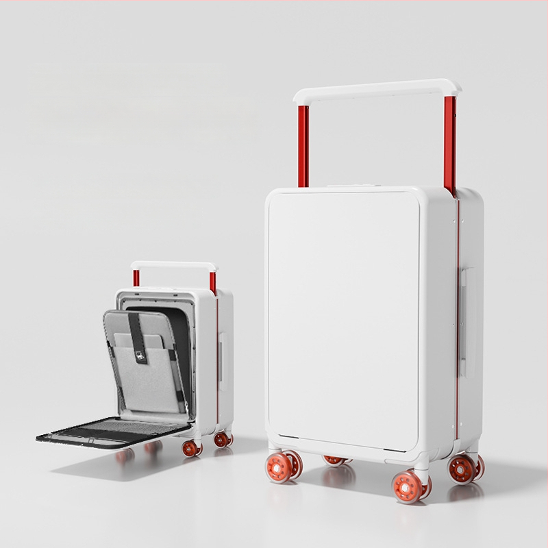 PC ciets korpuss ceļojumu soma ar priekšējā atvēruma dizainu, paplašināms, universālie riteņi, TSA kombinētā slēdzene