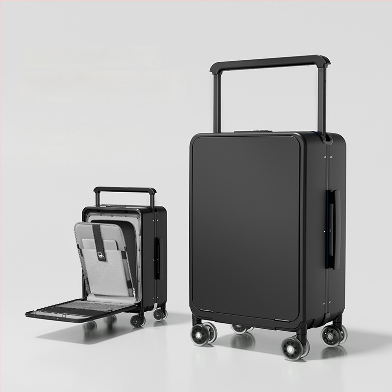 PC ciets korpuss ceļojumu soma ar priekšējā atvēruma dizainu, paplašināms, universālie riteņi, TSA kombinētā slēdzene