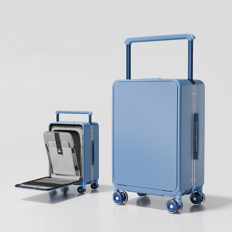 PC ciets korpuss ceļojumu soma ar priekšējā atvēruma dizainu, paplašināms, universālie riteņi, TSA kombinētā slēdzene