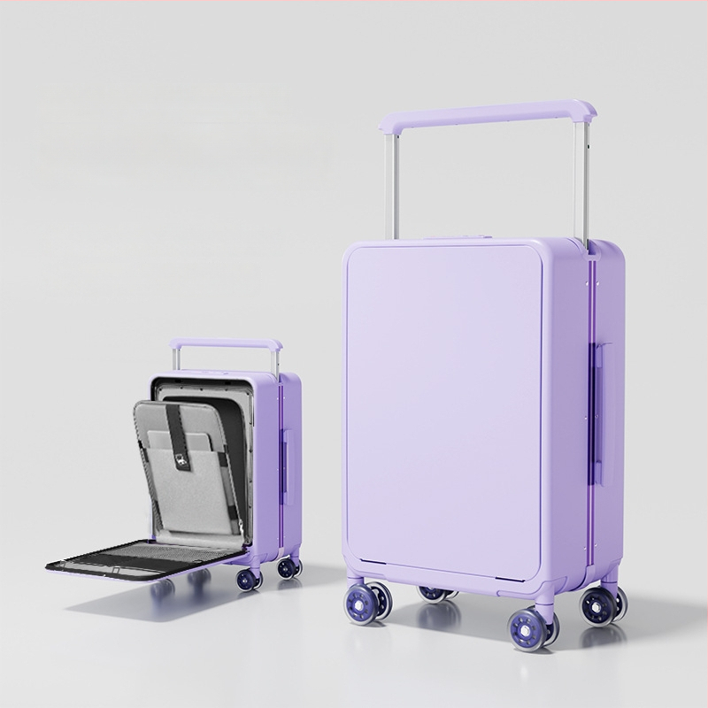 PC ciets korpuss ceļojumu soma ar priekšējā atvēruma dizainu, paplašināms, universālie riteņi, TSA kombinētā slēdzene