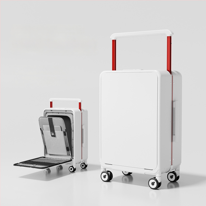 PC ciets korpuss ceļojumu soma ar priekšējā atvēruma dizainu, paplašināms, universālie riteņi, TSA kombinētā slēdzene