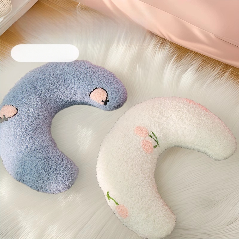 Плюшена U-образна възглавница за кучета — мека, еластична спална подложка за дълбок сън