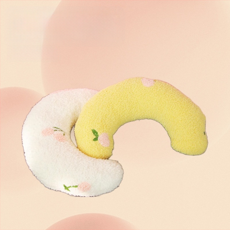 Плюшена U-образна възглавница за кучета — мека, еластична спална подложка за дълбок сън