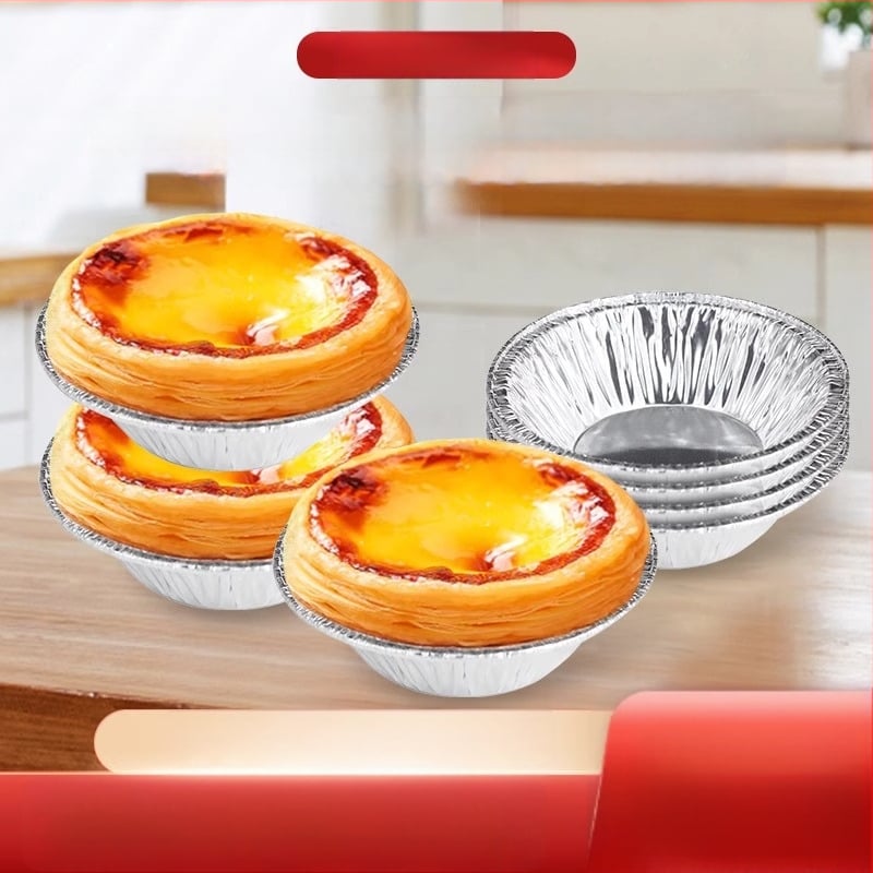 Alobalové poháriky na vajíčkové tartové koláčiky, jednorazové, na pečenie