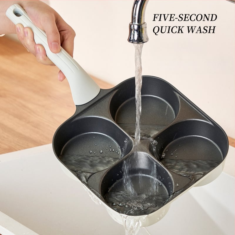 Panvica na vajíčka so štyrmi otvormi s titan-keramickým nepriľnavým povrchom, hliníková zliatina, viacvrstvové dno