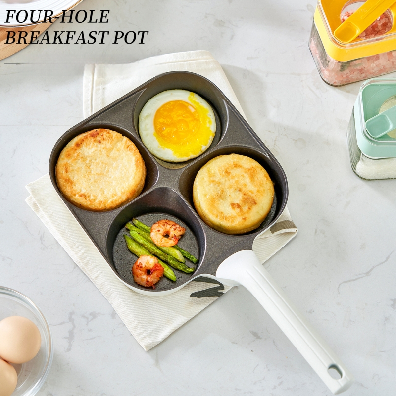 Panvica na vajíčka so štyrmi otvormi s titan-keramickým nepriľnavým povrchom, hliníková zliatina, viacvrstvové dno