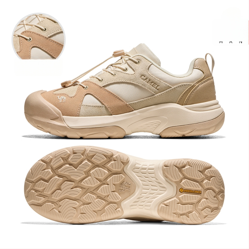 Camel turistické topánky – unisex, nízky vršok, priedušné, jednofarebné, na turistiku