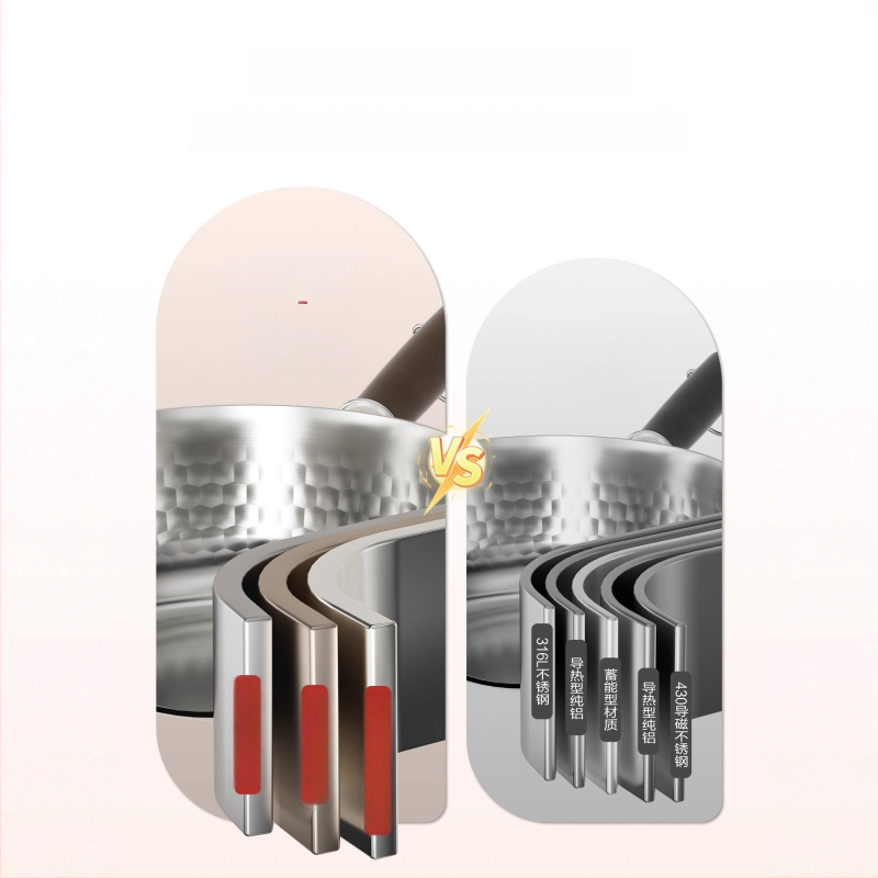 Hrniec na mlieko z 316L nehrdzavejúcej ocele, s nepriľnavým povrchom, skleneným pokrievkou, viacvrstvovým dnom, pre detskú výživu