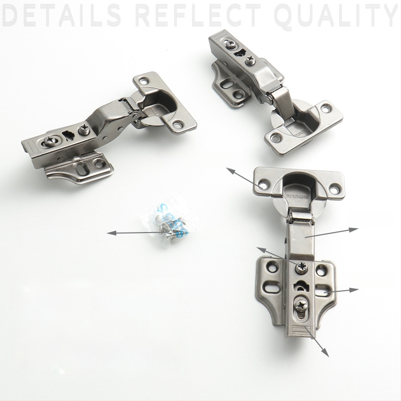 Pánt na šatník z nehrdzavejúcej ocele s hydraulickým tlmením, niklový povrch, kód Kg-g6