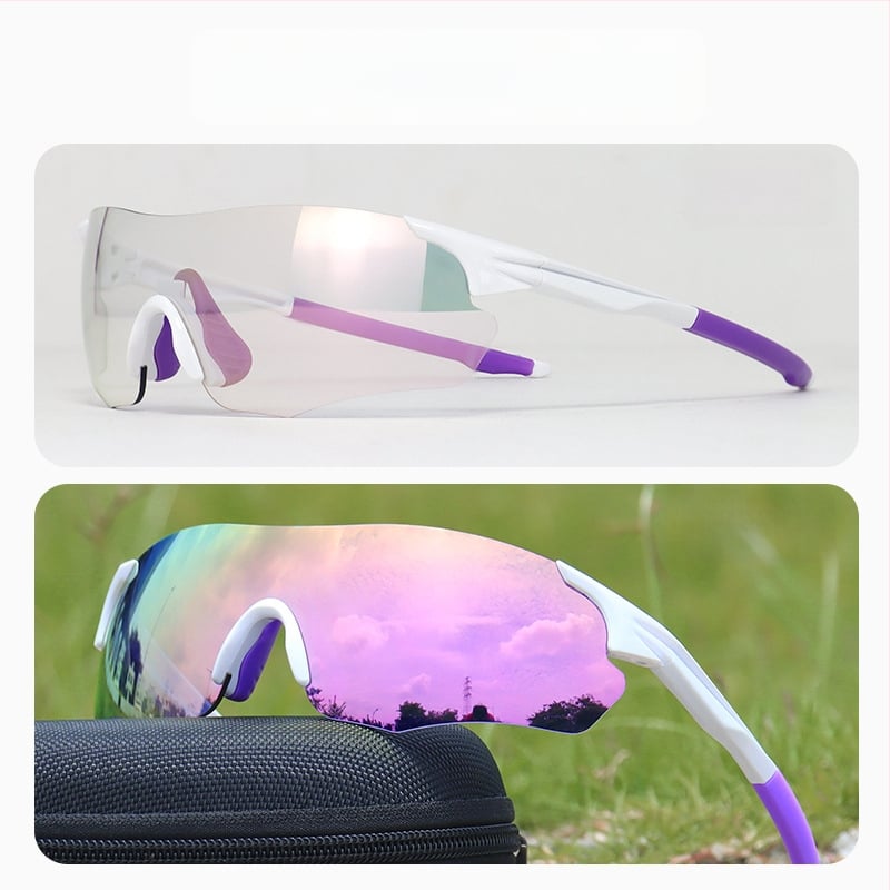 Cyklistické okuliare deň-noc, TR90, proti vetru, bez rámu, unisex, kompatibilné s dioptrickými sklami