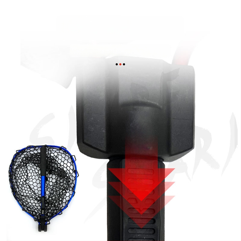 Skladacia teleskopická rybárska sieť s hliníkovou zliatinou a gumovou sieťou