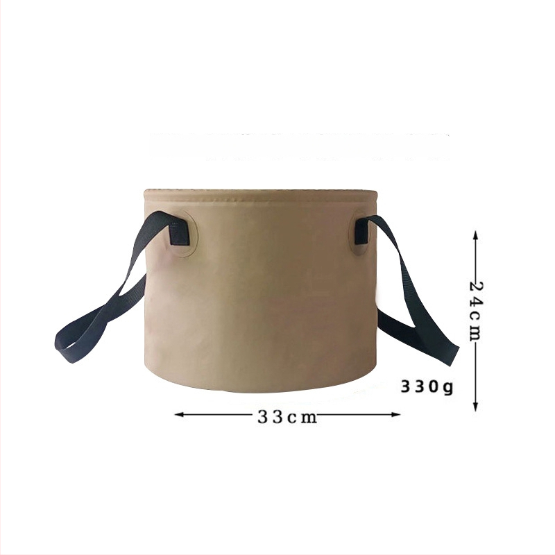 Sklopná PVC vaňa s pletivovou taškou na pranie ovocia, pre kempovanie a rybolov, objem 10L/20L