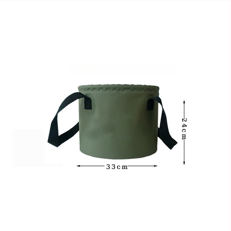 Sklopná PVC vaňa s pletivovou taškou na pranie ovocia, pre kempovanie a rybolov, objem 10L/20L