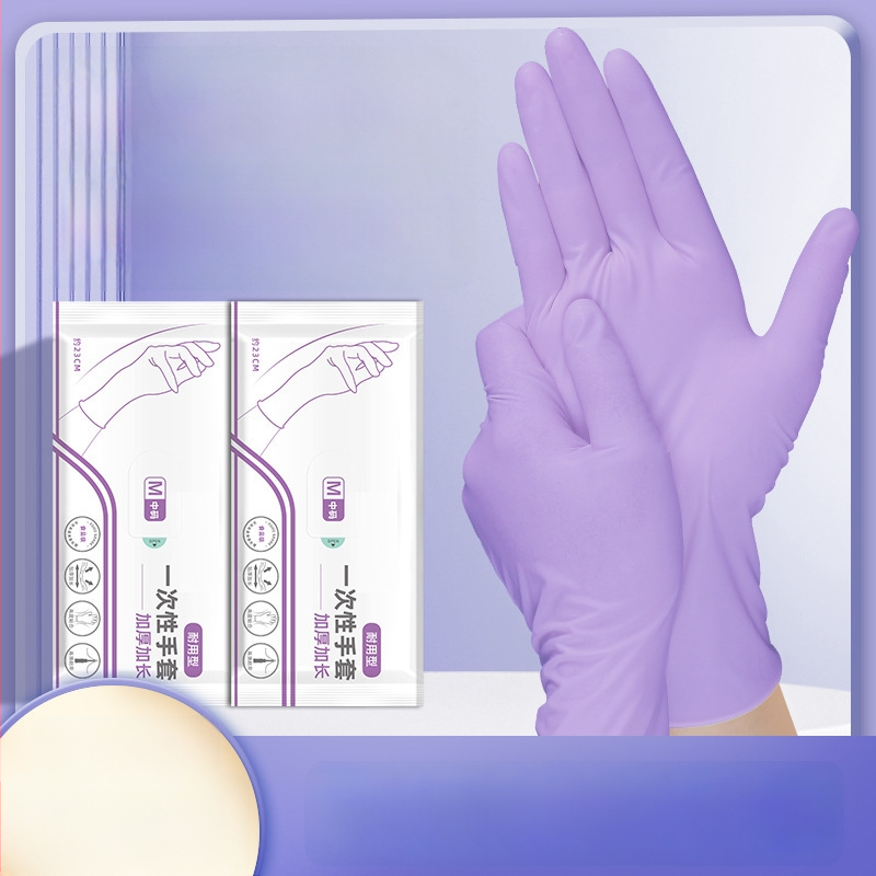 Nitrilové kuchynské rukavice – hrubšie, vodeodolné, jednorázové pre domáce upratovanie