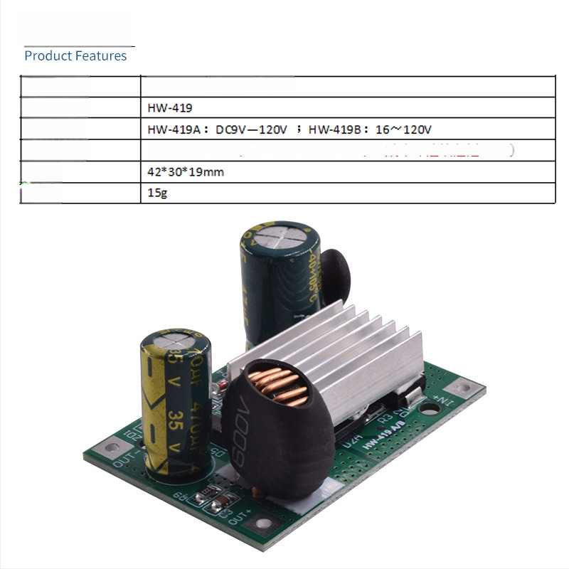 Modul buck DC Zhichuang, intrare largă 9–120V, ieșire 5V/12V, până la 3A