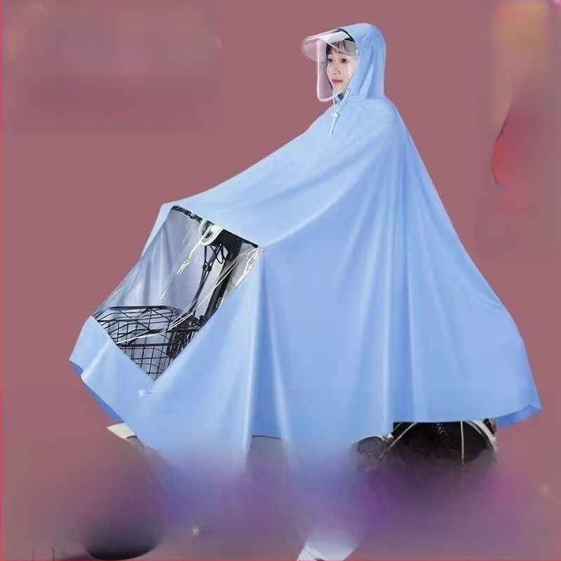 Vihm pončo mootorrattale/elektrilisele skuterile – Oxford kangas, paks tekstuur, täiskasvanutele