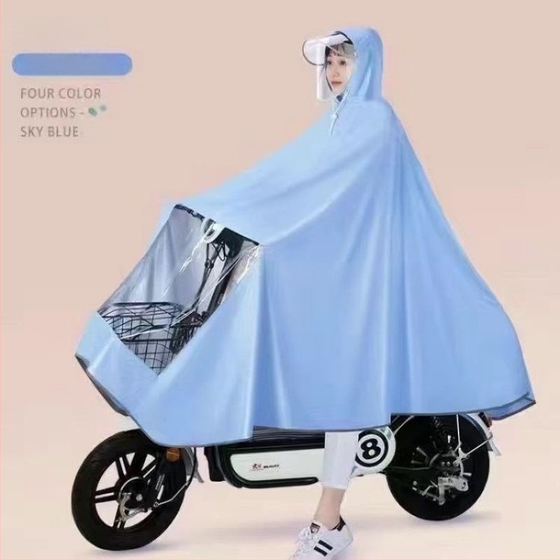 Vihm pončo mootorrattale/elektrilisele skuterile – Oxford kangas, paks tekstuur, täiskasvanutele