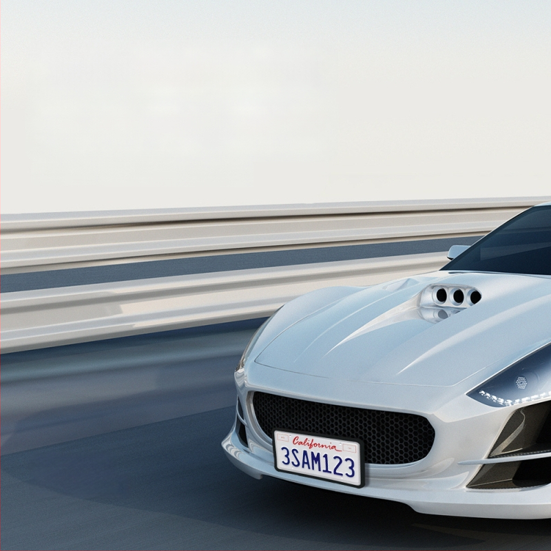 Силиконов мат за регистрационен номер, правоъгълен; съвместим с автомобили на General Motors; марка Tai mei