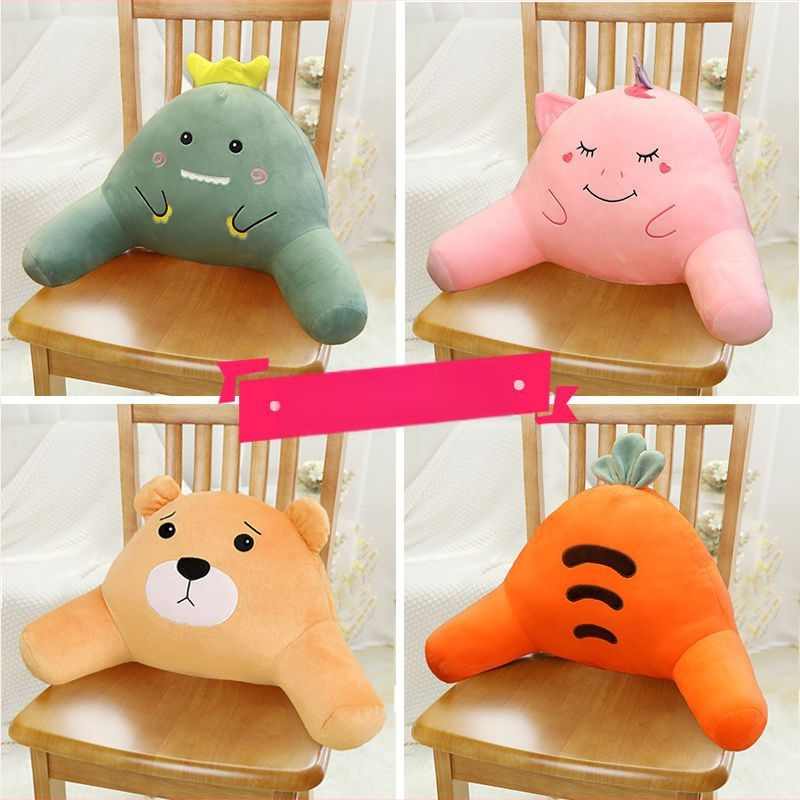 Bedrový vankúš pre kanceláriu, auto a pohovku – plyšový poťah, PP bavlnené výplne, strapový okraj, jednoduchý moderný štýl