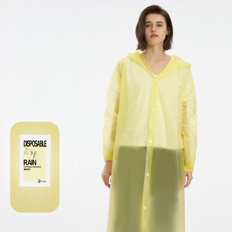 PEVA еднократен дъждобран-понче за възрастни, стандартна дебелина, карикатурен стил