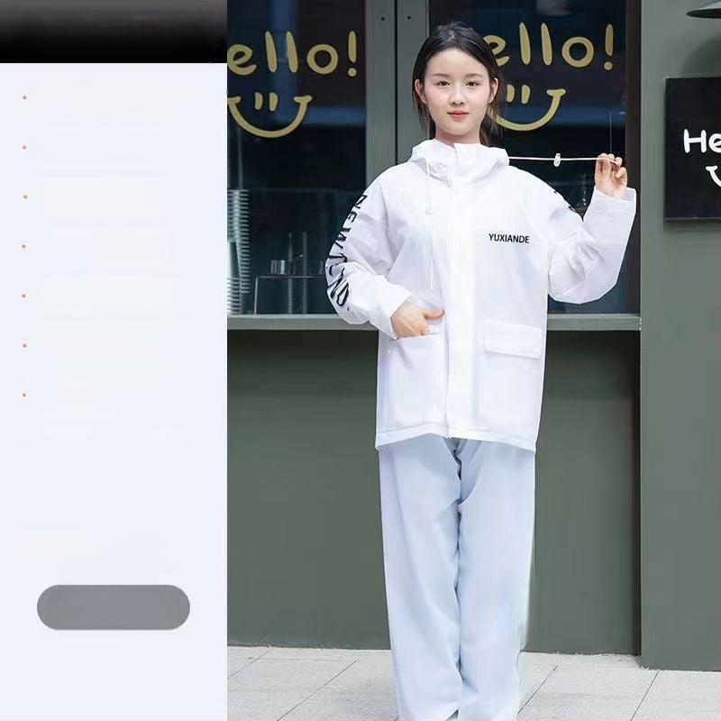 Разделен дъждобран пончо за възрастни — PVC плат, дебелина 20, водоустойчив слой от PVC лепило, за един човек