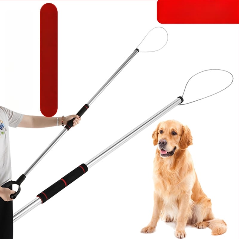 Уловител за котки и кучета с удължена пръчка от неръждаема стомана