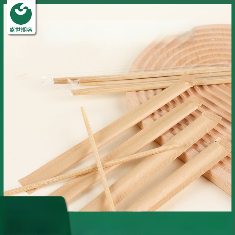 Jednorázové bambusové paličky na jedlo, s tvrdeným a zosilneným dizajnom, 50 párov na balenie, samostatné balenie, značka Guyuetiancheng