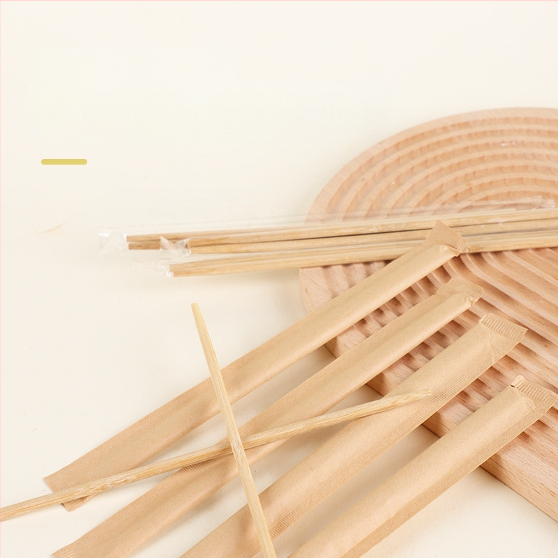 Jednorázové bambusové paličky na jedlo, s tvrdeným a zosilneným dizajnom, 50 párov na balenie, samostatné balenie, značka Guyuetiancheng