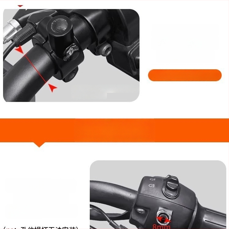 Ľavostranné spätné zrkadlo pre elektrické kolobežky Yadi E8 Laida, Kepu, sklenené