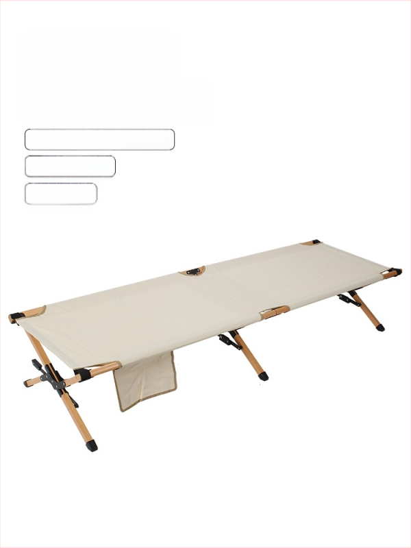 Prenosné zložené kempingové lôžko z hliníkovej zliatiny, 7 kg, nosnosť 150 kg, povrch z Oxford textílie, integrovaný skladací dizajn