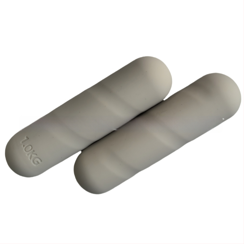 Silikónová palica na tréning paží – železo a silikón, protišmyková úchytka, vhodná pre Pilates/Jóga, hmotnosť 2 kg za pár