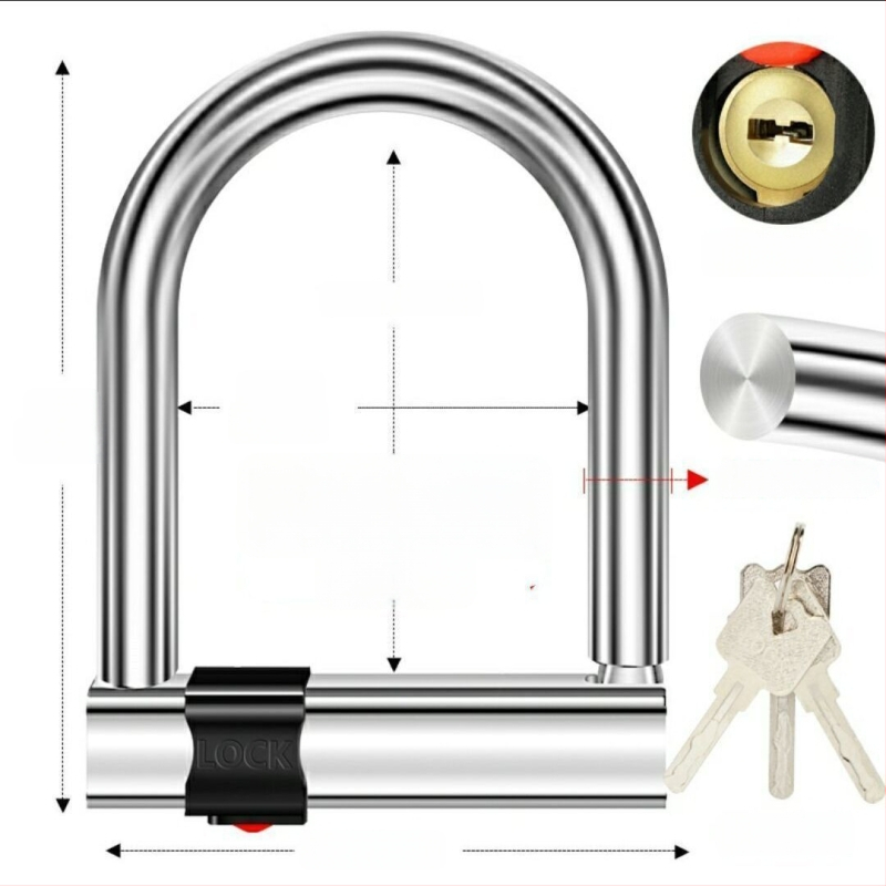 Guan ling zámok na auto, nerezová oceľ, moderný minimalistický štýl, všeobecné použitie.