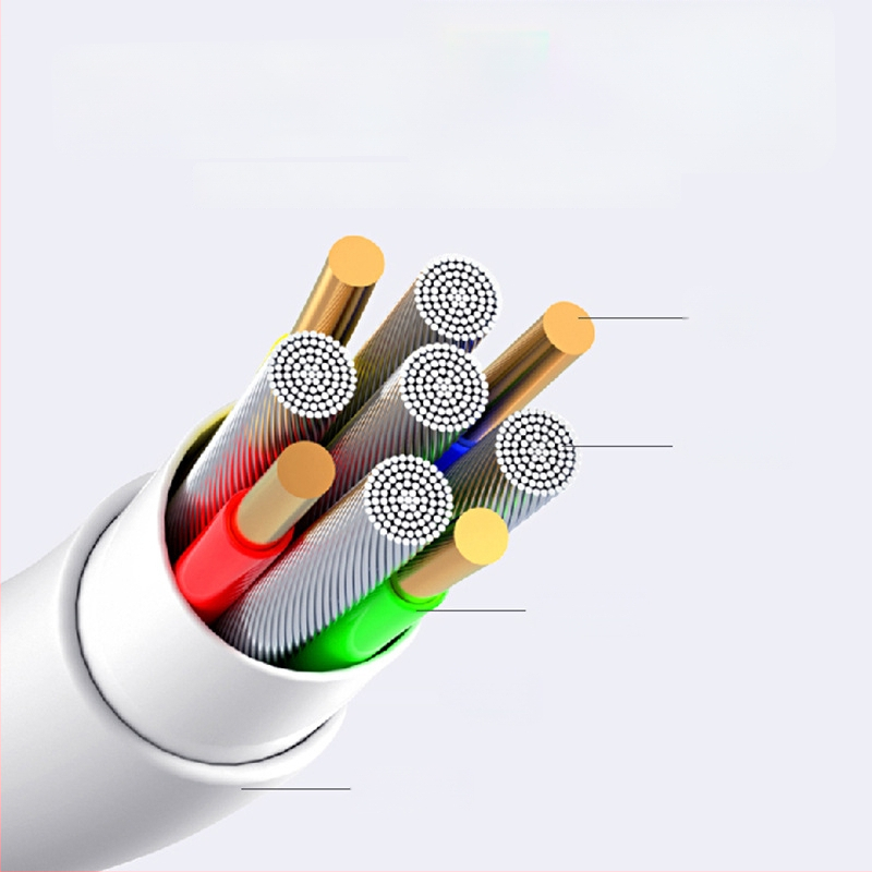 Krovimo laidas su Lightning ir Micro USB sąsajomis, ilgis 1–2 m, TPE medžiaga, automatinis išjungimas, maksimali galia 12 W.