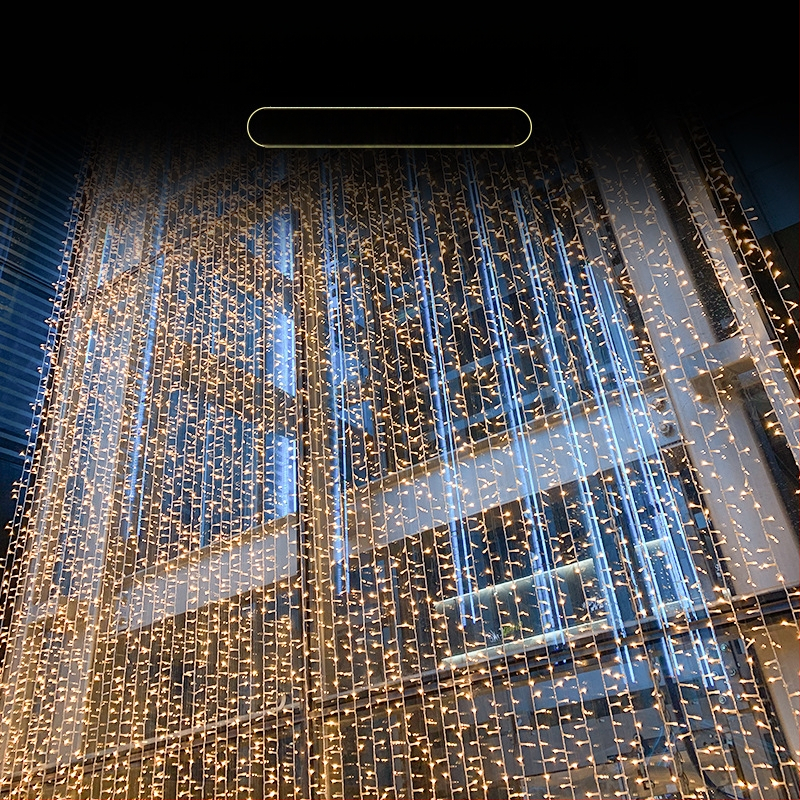 LED svetelný reťaz pre omotávanie stromu, 24V nízke napätie, vonkajšia IP65 vodotesná, 3W zdroj, model YS-056-1, ovládanie tlačidlom, prispôsobiteľný