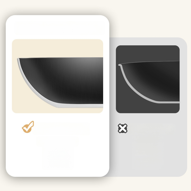 Litínový wok s nitridovaným plochým dnom a viacvrstvovým dnom, veko z nehrdzavejúcej ocele so sklom, bez povlaku