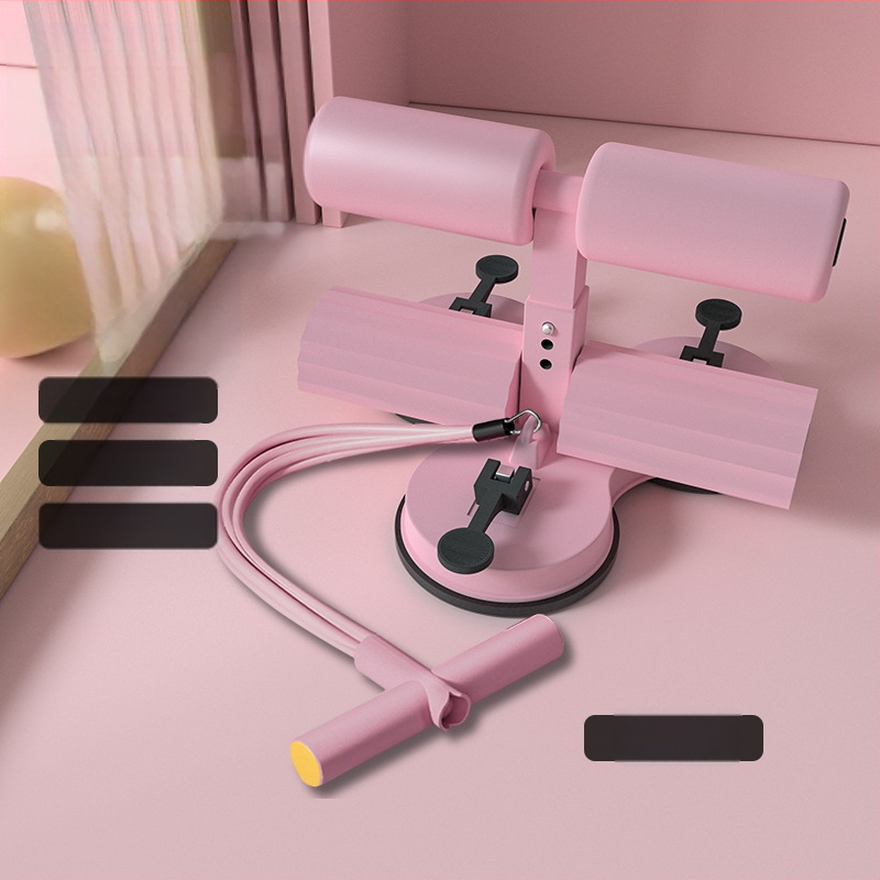 Sit-up pagalbinė įranga su trimis siurbimo taurėmis, lygiagrečiomis strėlėmis, įtempimo virve ir telefono laikikliu — modelis 20250416, svoris 1500 g