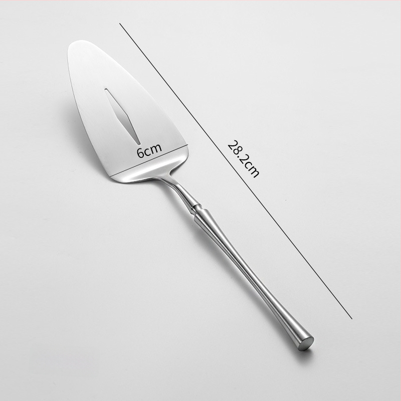 Trojuholníková lopatka na tortu, 304 nerezová oceľ, leštenie Hemp Wheel, moderný minimalistický štýl, jednofarebný vzor