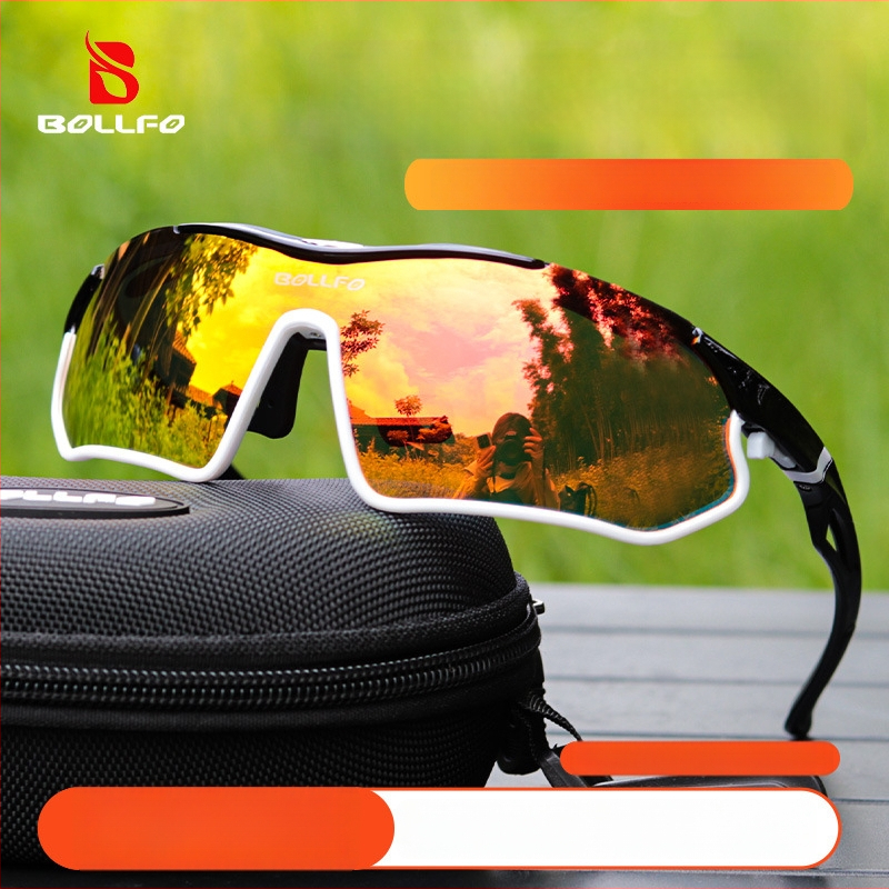 BOLLFO BF011 okuliare na cyklistiku, rám TR90+PC, plný rám, vymeniteľné šošovky, nastaviteľná nosová opierka