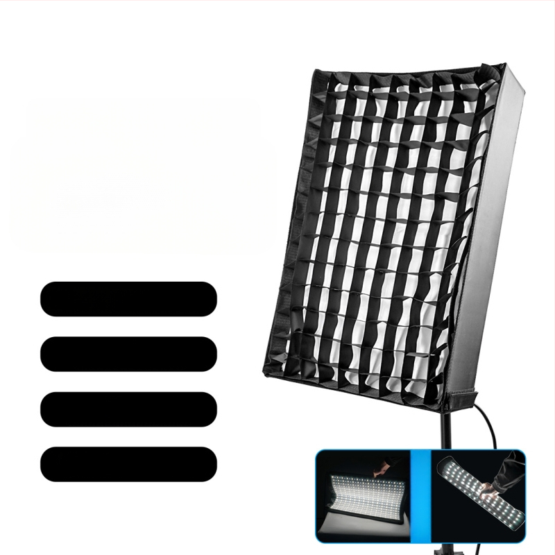 Nešiojamas LED ritinėlio šviesos tiesioginėms transliacijoms ir lauko įrašams, šešėlių nesukuriantis lubų apšvietimas su dviejų spalvų temperatūra