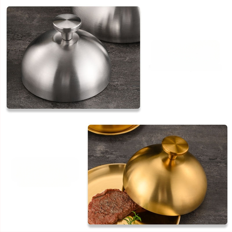 Nerezový poklop na hovädzie steaky, kruhový vyvýšený poklop na hrniec, model YX9112, značka Yuxiang