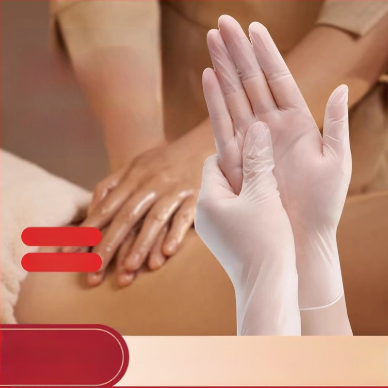 Jednorazové PVC rukavice pre kozmetický salón - vodotesné, vhodné pre masáže a tetovanie, na domáce aj profesionálne použitie