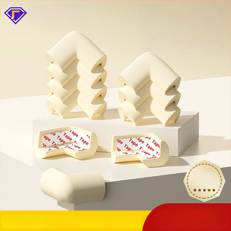 Father Shield penové rohové ochrany bezlepidla pre detské stoly a postele, pravouhlý tvar, balenie 100 kusov