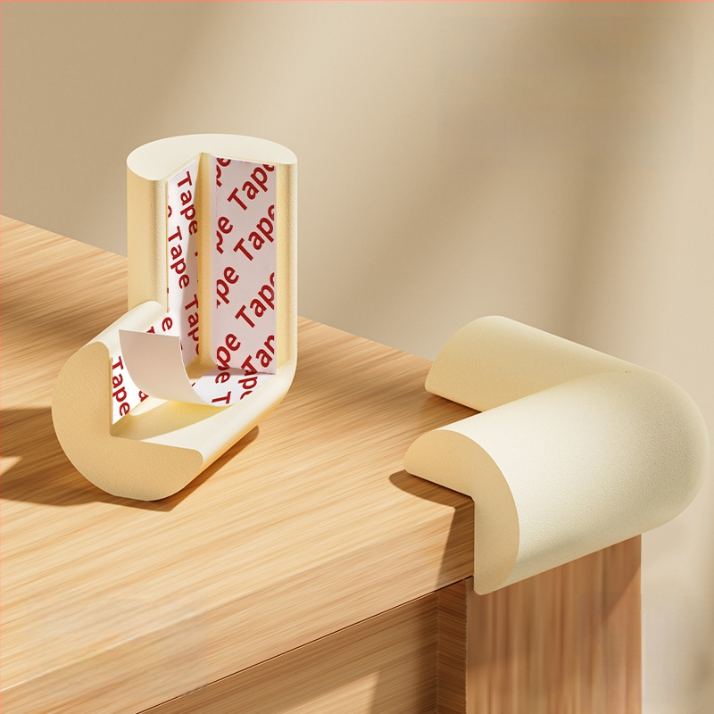 Father Shield penové rohové ochrany bezlepidla pre detské stoly a postele, pravouhlý tvar, balenie 100 kusov