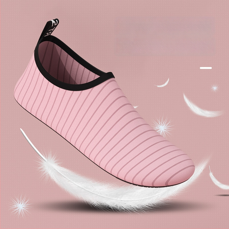 Παπούτσια εσωτερικού fitness – μαλακή σόλα, ελαφριά, αντιολισθητικά, ριγέ σχέδιο, κατάλληλα για χορό και γυμναστική στο σπίτι (Σόλα: φυσικός καουτσούκ; Άνω: βαμβάκι; Εσωτερικό: βαμβάκι; Ύψος αστραγάλης: χαμηλό)