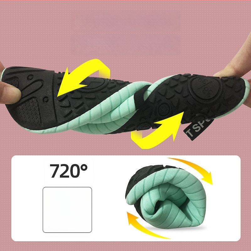 Παπούτσια εσωτερικού fitness – μαλακή σόλα, ελαφριά, αντιολισθητικά, ριγέ σχέδιο, κατάλληλα για χορό και γυμναστική στο σπίτι (Σόλα: φυσικός καουτσούκ; Άνω: βαμβάκι; Εσωτερικό: βαμβάκι; Ύψος αστραγάλης: χαμηλό)